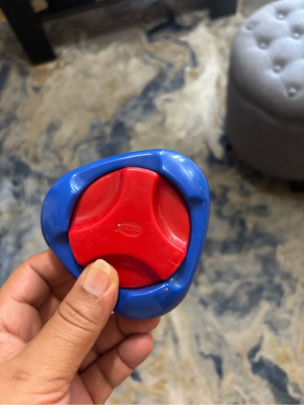 Colorful Baby Rattle & Teether Toy - Blue, Yellow, Red